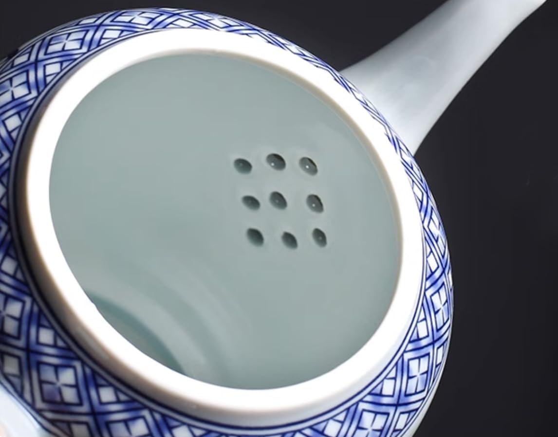 Blue and White Ceramic Teapot 28 oz Tea Coffee Pot with Lid