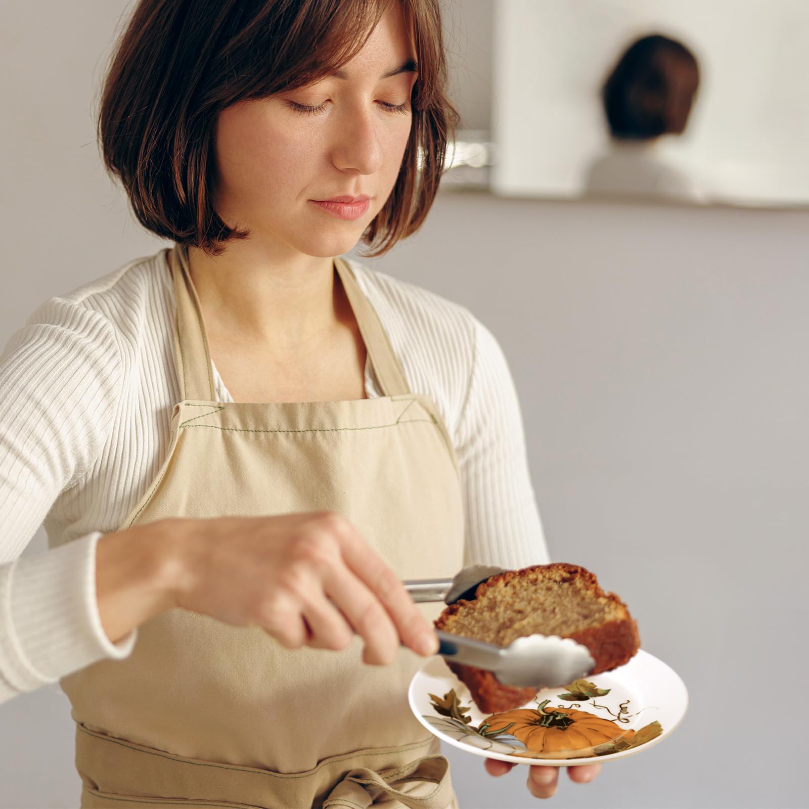 Ceramic Fall Plates Set of 6 6 Inch Pumpkin Salad Dessert Plates
