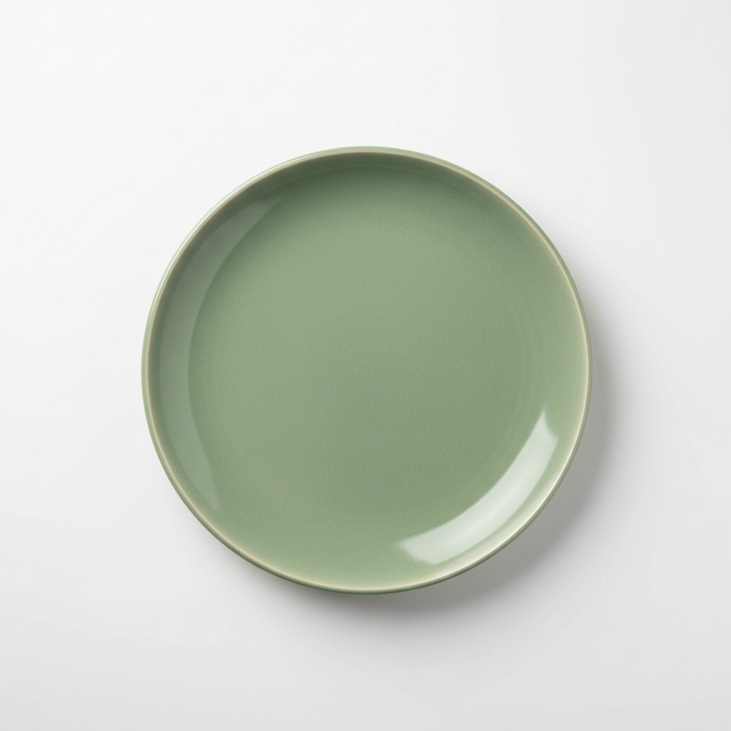 Handmade Ceramic Dinner Plate - Sage Green